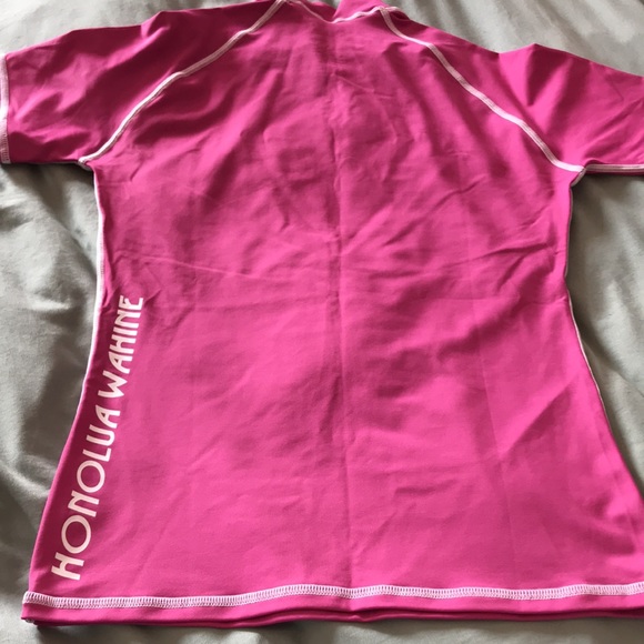 2/$15 Honolua Wahine Pink Rash Guard, Size Large, Hawaii Swim - Picture 6 of 7